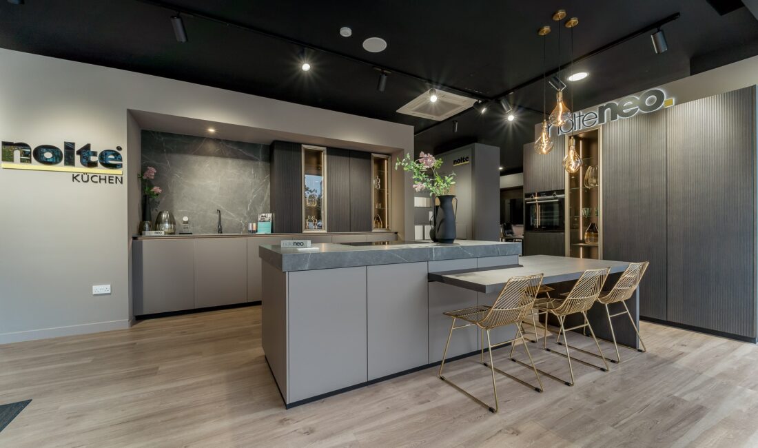 Neo Lodge kitchen display in our Wilmslow showroom